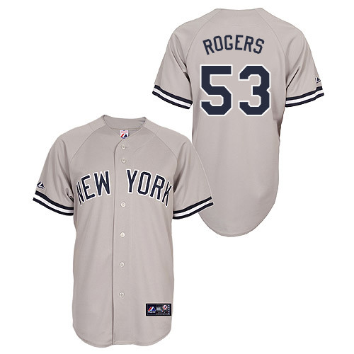 Esmil Rogers #53 Youth Baseball Jersey-New York Yankees Authentic Road Gray MLB Jersey - Click Image to Close